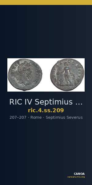 RIC IV Septimius Severus 209 — CANOA
