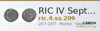 RIC IV Septimius Severus 209 — CANOA