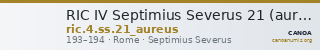 RIC IV Septimius Severus 21 (aureus) — CANOA