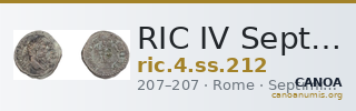 RIC IV Septimius Severus 212 — CANOA