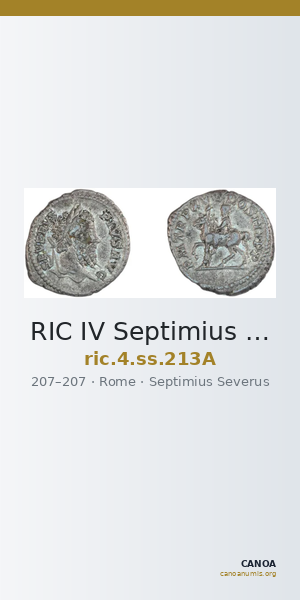 RIC IV Septimius Severus 213A — CANOA
