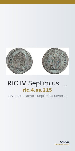 RIC IV Septimius Severus 215 — CANOA
