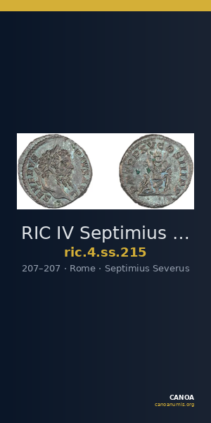 RIC IV Septimius Severus 215 — CANOA