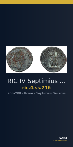 RIC IV Septimius Severus 216 — CANOA