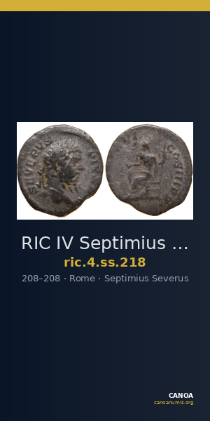 RIC IV Septimius Severus 218 — CANOA