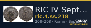RIC IV Septimius Severus 218 — CANOA