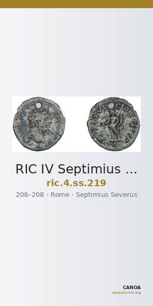 RIC IV Septimius Severus 219 — CANOA
