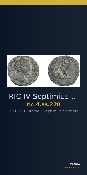 RIC IV Septimius Severus 220 — CANOA