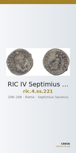 RIC IV Septimius Severus 221 — CANOA