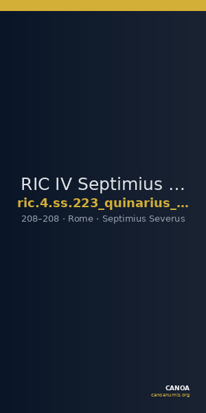 RIC IV Septimius Severus 223 (quinarius aureus) — CANOA