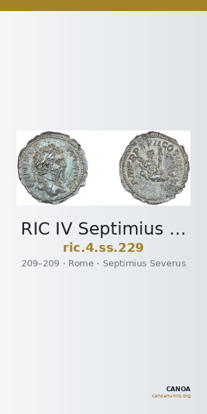 RIC IV Septimius Severus 229 — CANOA