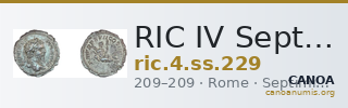 RIC IV Septimius Severus 229 — CANOA