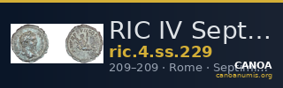 RIC IV Septimius Severus 229 — CANOA