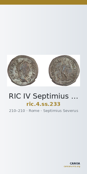 RIC IV Septimius Severus 233 — CANOA