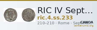 RIC IV Septimius Severus 233 — CANOA