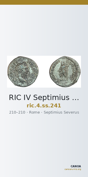 RIC IV Septimius Severus 241 — CANOA