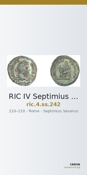 RIC IV Septimius Severus 242 — CANOA