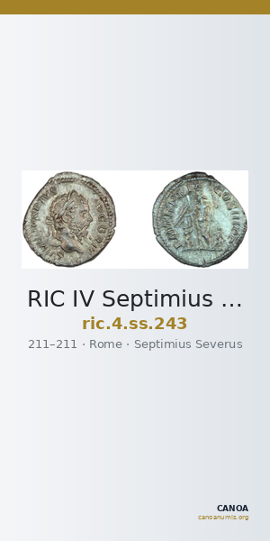 RIC IV Septimius Severus 243 — CANOA