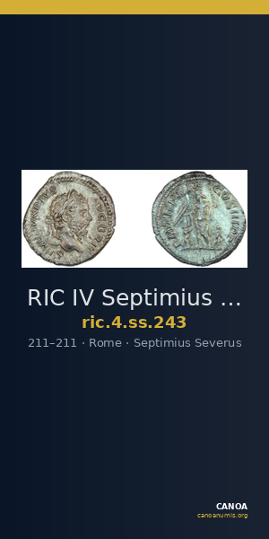 RIC IV Septimius Severus 243 — CANOA