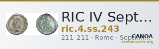 RIC IV Septimius Severus 243 — CANOA