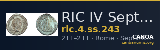 RIC IV Septimius Severus 243 — CANOA