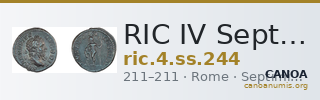RIC IV Septimius Severus 244 — CANOA