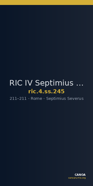 RIC IV Septimius Severus 245 — CANOA