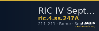 RIC IV Septimius Severus 247A — CANOA