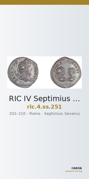 RIC IV Septimius Severus 251 — CANOA