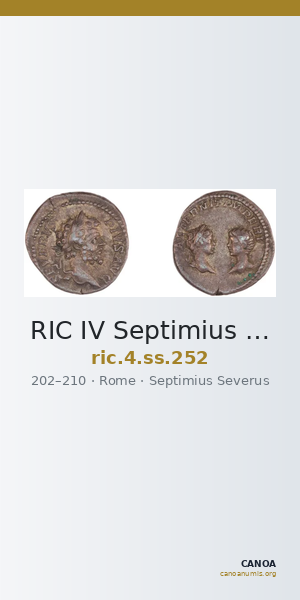 RIC IV Septimius Severus 252 — CANOA