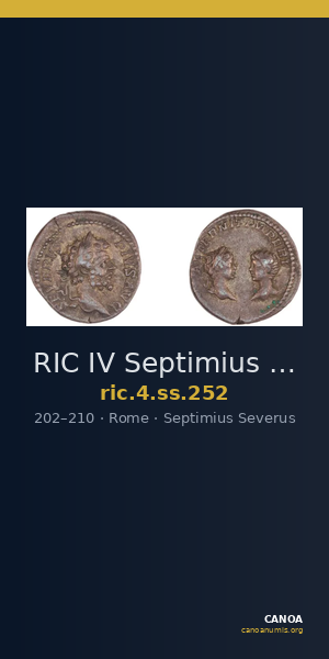 RIC IV Septimius Severus 252 — CANOA