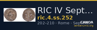 RIC IV Septimius Severus 252 — CANOA