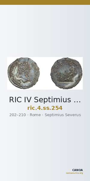 RIC IV Septimius Severus 254 — CANOA