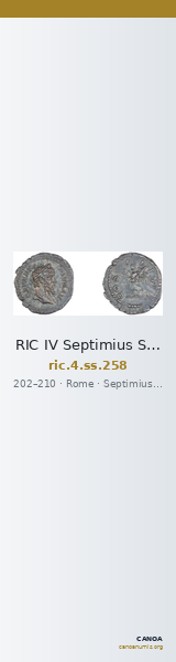 RIC IV Septimius Severus 258 — CANOA