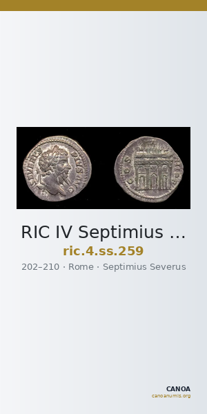 RIC IV Septimius Severus 259 — CANOA