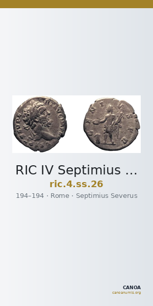 RIC IV Septimius Severus 26 — CANOA