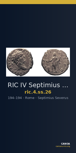 RIC IV Septimius Severus 26 — CANOA