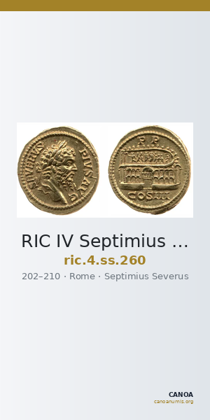 RIC IV Septimius Severus 260 — CANOA