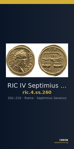RIC IV Septimius Severus 260 — CANOA