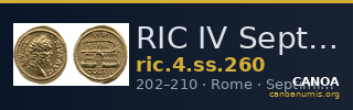 RIC IV Septimius Severus 260 — CANOA