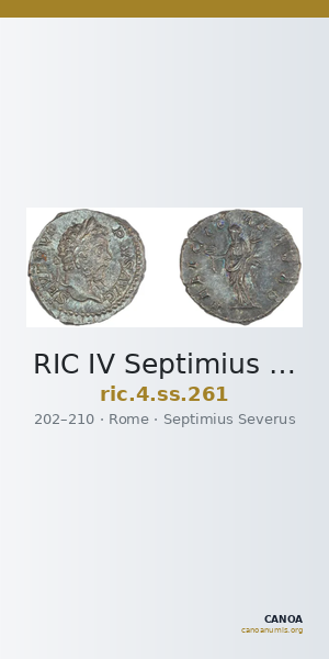 RIC IV Septimius Severus 261 — CANOA