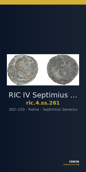 RIC IV Septimius Severus 261 — CANOA