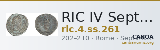 RIC IV Septimius Severus 261 — CANOA