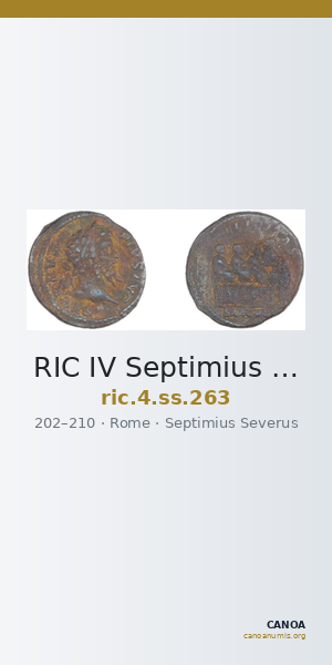 RIC IV Septimius Severus 263 — CANOA