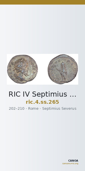 RIC IV Septimius Severus 265 — CANOA