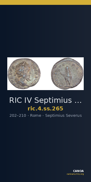 RIC IV Septimius Severus 265 — CANOA