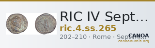 RIC IV Septimius Severus 265 — CANOA