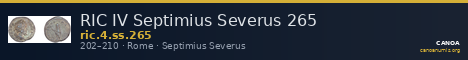 RIC IV Septimius Severus 265 — CANOA