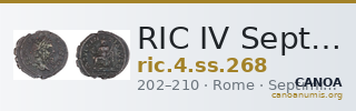 RIC IV Septimius Severus 268 — CANOA