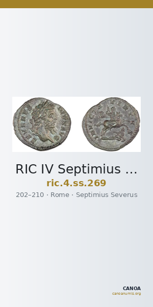 RIC IV Septimius Severus 269 — CANOA